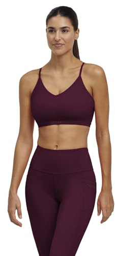 FALKE Damen Sport-BH Training Perform Better Light Support W Sb Funktionsmaterial für niedrigen Aktivitätslevel 1 Stück, Rot Barolo 8526, M