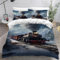 ARiXIaNg Zug Eisenbahn Bettwäsche 135x200 Kinder Jungen Mädchen Retro-Dampfwagen Bettwäsche-Set mit Reißverschluss Weiche Mikrofaser Bettbezug 3D Druck Bettbezüge mit 2 Kissenbezug 80x80