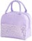Lunch Bag, Insulated Lunch Bag Cooler Bag Portable Thermal Lunch Bags Organizer Tote Bag for Women Adults Kids Work School Picnic (Daisy Purple)
