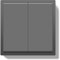 BSEED Interruptor Pared 2 Gang 2 Vías, Interruptor Doble con Marco de PC, Conmutador Interruptores Pared con Abrazadera de Cable y Garra para Cable, Interruptores Doble Gris 80x80cm