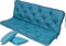 TexDeko® Bankauflage mit Rückenlehne für Hollywoodschaukel 160 x 50 x 56cm Gartenschaukelkissen gemütliche Sitzauflage Gartenbankauflage Polsterauflage wasserabweisend UV-beständig (Aqua)