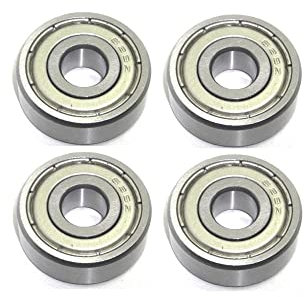 4x Kugellager 8x24x8 mm - 628 ZZ Radial Rillenkugellager Wälzlager rcbay Chromstahl beidseitig gedichtet für 8mm Welle