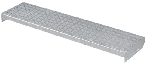 Metallstufe 1000x240 mm | 30x2 mm | Maschenweite 34x38 | verzinkt Gitterroststufen Treppenstufen Metall Stufe