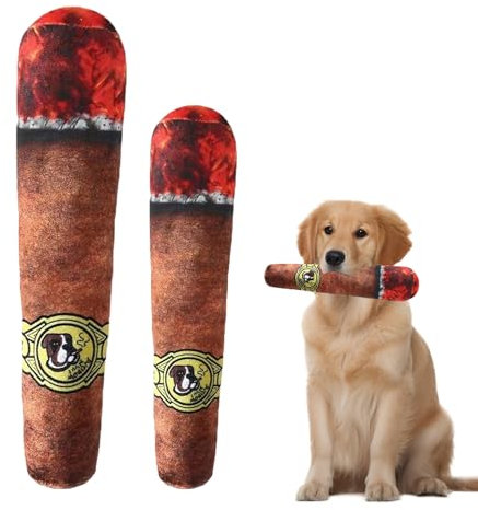 Zonoori 2 Stück Joint Hundespielzeug Zigarette, Quietschendes Plüschtier Hunde Zigaretten Spielzeug für Mittelgroße Kleine und Große Hunde