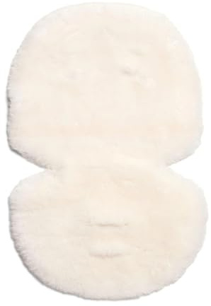 Mamas & Papas Luxury Sheepskin Pram & Pushchair Liner - Glacier White | Natural Temperature Regulating Wool, Breathable Moisture-Wicking Fabric, Hypoallergenic Soft Sheepskin