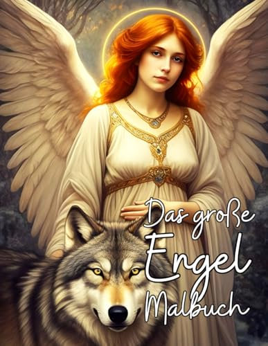Engel - Angel - Angelo, Das große Engel Malbuch | Graustufenmalbuch: Tauche ein in die geheimnisvolle Welt der Engel, Schutzengel, Tierengel und mehr ... in 99 faszinierenden Graustufenmalbildern.