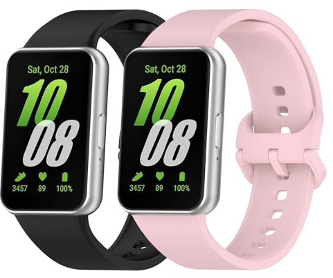 Songsier Correa para Samsung Galaxy Fit 3,Correas de Silicona Suave para Mujeres Hombres, Pulsera de Repuesto Impermeable Deportiva Compatible con Samsung Galaxy Fit 3 SM-R390