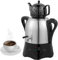 Maker di tè Turco Elettrico, Teiera in Acciaio Inossidabile 3l con Funzionalità Calda, Samovar Turco Elettrico, Teiera in Ceramica 1l caffè Turco, tè Profumato Black