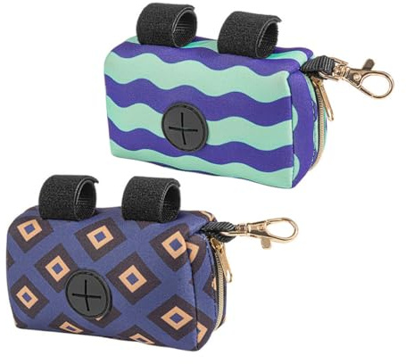 ELAYARD Reise Wickeltaschenspender 2 Stück, Neopren, für Unterwegs | Babywindel Entsorgungsbeutel, Praktische Aufbewahrung, Leicht, Schlichtes Design, Outdoor und Reise