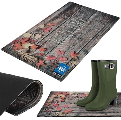 KOTARBAU® Schmutzfangmatte Innen - Fußmatte – 45 x 75 cm – Rechteckige Eingangstürmatte – rutschfest – Türvorleger – Dekorativ mit Aufdruck – Welcome