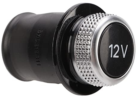 Aumotop Auto-Zigarettenanzünder-Stecker-Staubschutz 4H0919311 Ersatz für A3 A8, Hochwertige 12 V Verchromte Zigarettenanzünder-Buchse für, Schwarz-silberner Kunststoff-Attrappen-Abdeckung A3