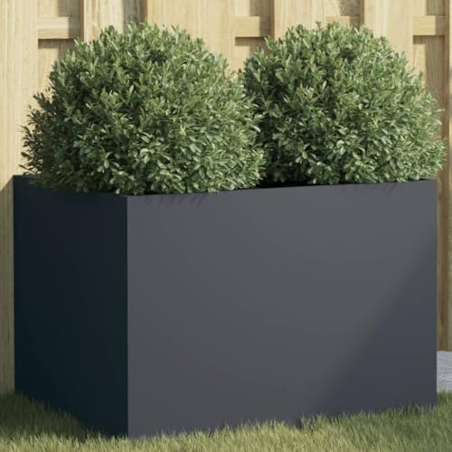 Genérico Jardinera Acero Gris Antracita 62x47x46 cm,Casa y jardín,Jardín,Jardinería,Maceteros y jardineras,Antracita,841603