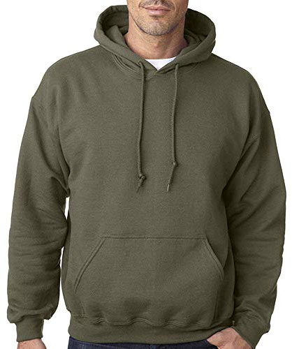 Star and Stripes Schlichter Militärgrün Armee Farbe Kapuzenpullover, Armee Militär Grün Sweatshirt - Militär-grün, XL