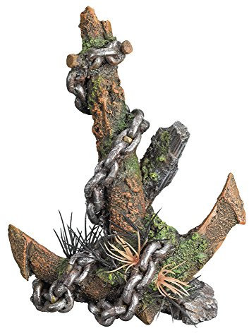 Nobby Aqua Ornaments ANKER MIT PFLANZEN, 14,5 x 10,0 x 19,0 cm, 1 Stück
