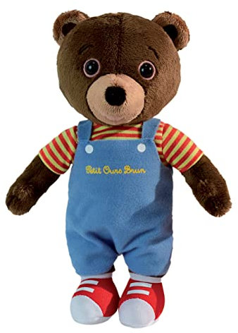 JEMINI | Peluche Petit Ours Brun 22 Cm | Doudou Doux et Fidèle au Personnage TV | Licence Officielle | Compagnon d’Éveil Bébé | Facile à Transporter | Idée Cadeau Enfant Dès la Naissance