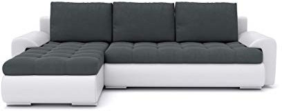Sofini Ecksofa Tokio VI mit Schlaffunktion! Best Ecksofa! Wohnlandschaft mit Bettkasten! (Cas 574+ Soft 17 Links)