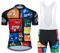 Moxilyn Herren Radtrikot Set, Atmungsaktiv Quick-Dry Kurzarm Radsport-Shirt +20D Gel Shorts