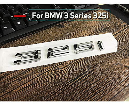 ontto Chrom Silber ABS Auto Nummer Anzahl Buchstaben Wort Kofferraum hinten Emblem Embleme Abzeichen Aufkleber Brief Stamm Deckel für 3er Serie 318i 320i 323i 325i 328d Dekoration Zubehör Aufkleber