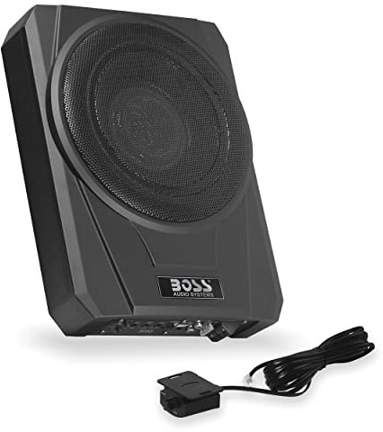Boss Audio BASS10 - Sistema de subwoofer Amplificado de Perfil bajo de 1000 W con Carcasa