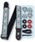 Perri's Leathers Ltd-Guitar Strap-Bundle-BONUS-3 Medium 0.71mm Guitar Picks, 1 Leather Acoustic Adaptor, 4 Strap Locks (Blue Mandala)