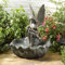 Garden Mile Fontaine à eau solaire - Décoration de jardin - Feuille de fée