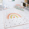 Paco Home Spielmatte Kinderteppich Teppich Kinderzimmer rutschfest Modern Regenbogen Herz Creme Rosa, Grösse:155x230 cm
