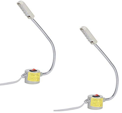 Pssopp 2 Stück Nähmaschinenleuchte Flexibler Arm Energiesparende LED Nähmaschinenlampe mit Magnetfuß für Näharbeiten(#1)