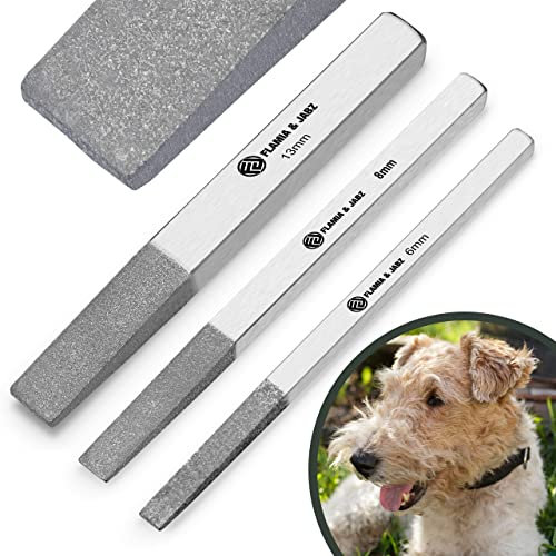 FLAMIA & JABZ Metallsteine und Nagelfeile für Hunde, Katzen und Haustiere, 3 Stück