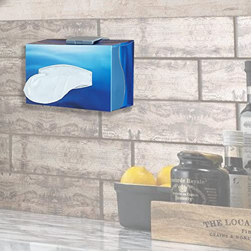TFY Taschentuchbox-Halter, Küchenwandhalterung, kompatibel mit Kosmetiktüchern und anderen Serviettenpapierboxen (grau)