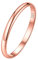 ChicSilver Damen 2mm breit Rosegold Bandring Hochglanzpoliert Fingerring Einfach Knöchelring in Ringgröße 54 Partnerring für Mama Freundin