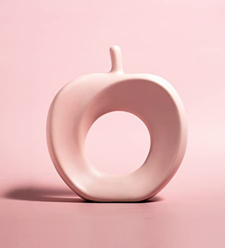 DECRZPB Ornamento di scultura di mela rosa in ceramica artigianale Hotel Home Decor Office Regalo di nozze