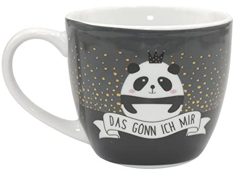 Dekohelden24 Maxi - Kaffeebecher/Tasse aus Porzellan, Motiv: Das gönn ich Mir, Größe H/Ø: 9,2 x 10,5 cm, Fassungsvermögen 400 ml, Spülmaschinengeeignet.