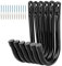 pipabiba Lot de 6 crochets de rangement en J pour garage - 8,8 cm - Support mural pour suspendre des outils de jardin, des équipements de sport - Charge maximale : 20 kg