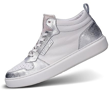 TT.BAGATT Damen D33-ADG34 Sneaker, Silber/Weiß, 38 EU