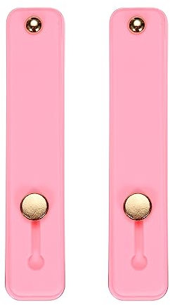sourcing map 2Pcs Phone Loop Finger Holder Silicone Phone Strap Grip Holder Cell Phone Grip Stand for Most Smartphones Pink