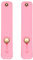 sourcing map 2Pcs Phone Loop Finger Holder Silicone Phone Strap Grip Holder Cell Phone Grip Stand for Most Smartphones Pink