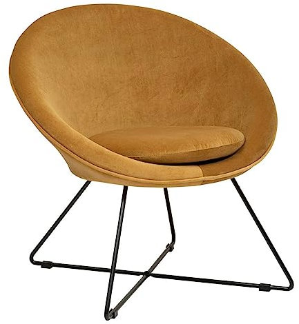 Atmosphera - Sessel Evan Samt - Ockergelb - Senfgelb