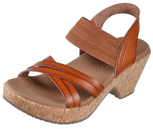 Skechers Women's BRYSTOL - NIGHT SKIES heel sandal, Luggage 7.5 M