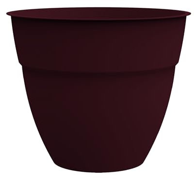 EDA - Pot de Fleur Osaka Ø 20 cm - Volume 2,6 L - Ø 19,3 x H.16 cm - Rouge Bourgogne