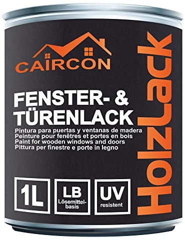 CAIRCON Fensterfarbe & Türlack – Wetterfeste Lackfarbe für Holz, Metall & Kunststoff – Orange 750ml