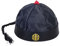 Perfeclan Chapeau Oriental Chinois avec Queue de Cheval, Casquette de Costume de fête Traditionnelle Qing, Chapeau d'empereur Chinois pour fête costumée, Noir 56cm