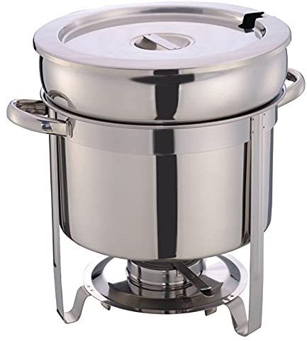 Stainless Steel Soup Chafer Food Warmer, 3 Capacities Soup Server Catering Supplies, Chafing Dish Buffet Set For Any Event Or Party (Silver),4L (11L)