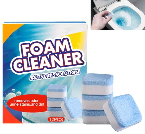 Toilet Bowl Cleaning Tablets,Toilet Cleaning Effervescent Tablets,Toilet Bowl Cleaning Tablets,Tablets for Toilet Cleaning,Tablets for Toilet Cleaning to Urinary Dirt and Odor Toilet Cleaner 12pcs