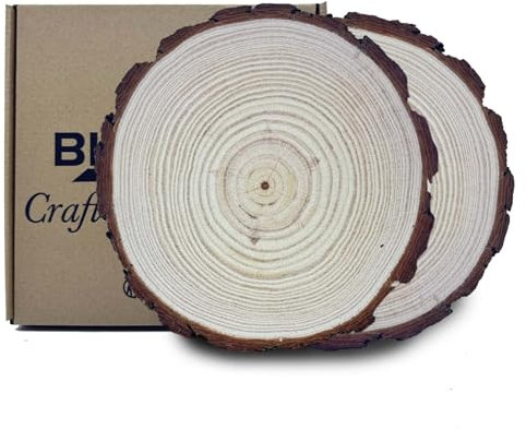 Holzscheiben 30 cm Durchmesser, Baumscheibe 2 St. (28-30 cm) Holzscheibe deko für DIY Handwerk Weihnachten Dekoration