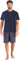 o-day DeFonseca Pigiama Estivo Uomo Corto in Cotone 100% Leggero Completo di Maglia e Pantaloncino Regular Fit M-XXL