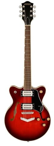 Gretsch G2655 Streamliner Center Block Jr Double-Cut V-Stoptail Claret Burst - Halbakustik Gitarre