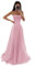 Glitzernde Pailletten Tüllkleider Damen Spaghettiträger Formelle Abendkleider Lange A Linie Partykleider Blush Pink M