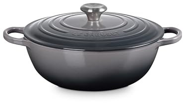 Le Creuset Signature La Marmite en Fonte, Ø 28 cm, Compatible tous feux et induction, Volume : 4,9 L, 4,93 kg, Flint, 21114284440430