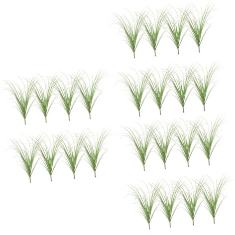 ABOOFAN 24pcs Artificial Plant Decor Fake Grass Brush Outdoor Plants Indoor Artificial for Home