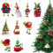 Dhqkqg 9 Stück Grin-ch Weihnachtsschmuck, Weihnachtsbaumschmuck, 2D Elf Christmas Decorations, Grin-ch deko weihnachtenanhänger, 2024 Lustige Christbaumschmuck für Zuhause Festliche Partys